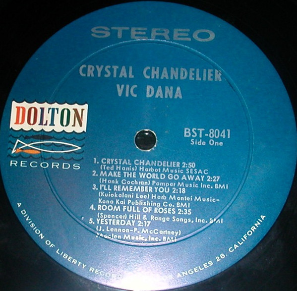 Vic Dana - Crystal Chandelier | Dolton Records (BST-8041) - 3