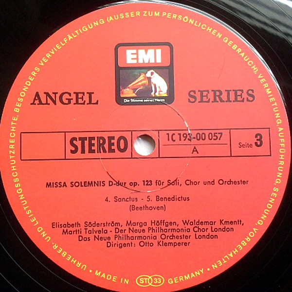 Ludwig Van Beethoven - Otto Klemperer - Elisabeth Söderström , Marga Höffgen , Waldemar Kmentt , Martti Talvela , New Philharmonia Orchestra Und New Philharmonia Chorus - Missa Solemnis | Die Stimme Seines Herrn (1C 193-00 056 / 57) - 3