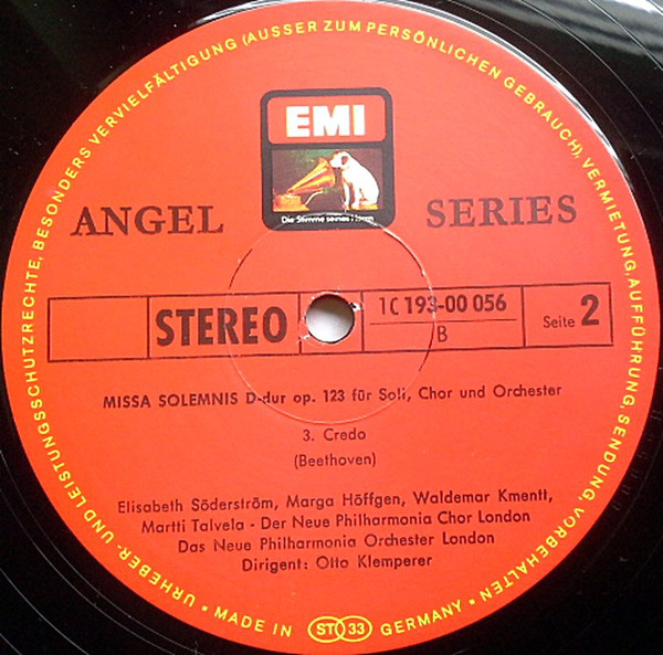 Ludwig Van Beethoven - Otto Klemperer - Elisabeth Söderström , Marga Höffgen , Waldemar Kmentt , Martti Talvela , New Philharmonia Orchestra Und New Philharmonia Chorus - Missa Solemnis | Die Stimme Seines Herrn (1C 193-00 056 / 57) - 2
