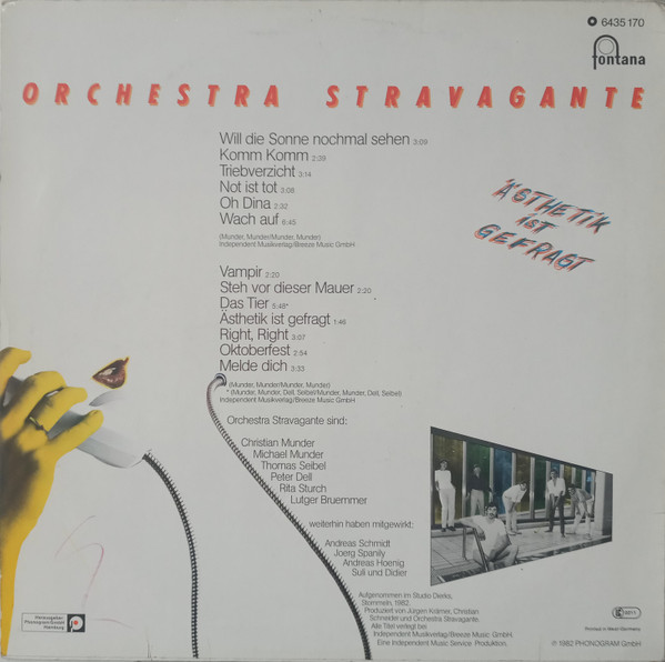 Orchestra Stravagante - Ästhetik Ist Gefragt | Fontana (6435 170) - 2 Orchestra Stravagante - Ästhetik Ist Gefragt | Fontana (6435 170) - 2