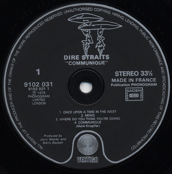Dire Straits - Communiqué | Vertigo (9102 031) - 3