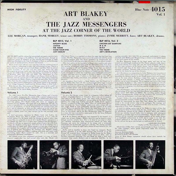 Art Blakey & The Jazz Messengers - At The Jazz Corner Of The World Vol. 1 | Blue Note (4015) - 2 Art Blakey & The Jazz Messengers - At The Jazz Corner Of The World Vol. 1 | Blue Note (4015) - 2