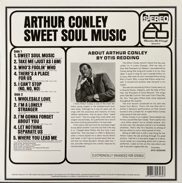 Arthur Conley - Sweet Soul Music | Music On Vinyl (MOVLP972) - 2