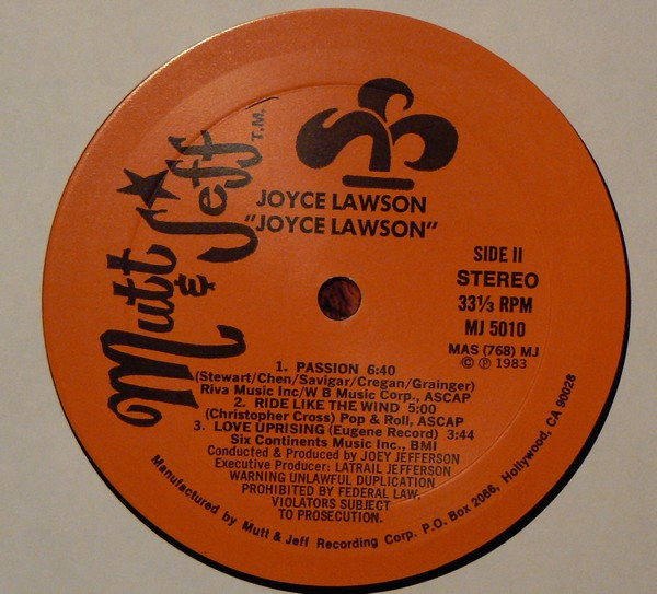 Joyce Lawson - Joyce Lawson | Mutt & Jeff Records (MJ 5010) - 3