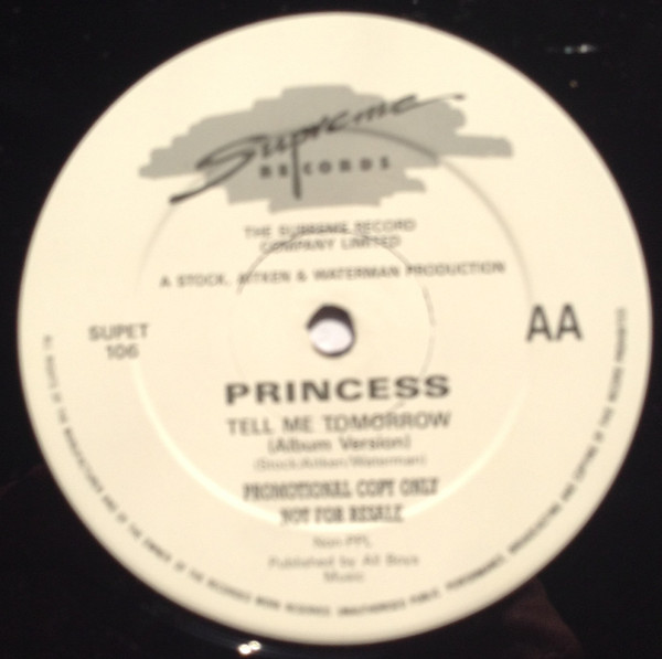 Princess - Tell Me Tomorrow | Supreme Records (SUPET 106) - 2 Princess - Tell Me Tomorrow | Supreme Records (SUPET 106) - 2