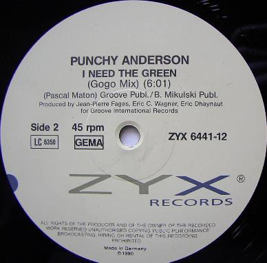 Punchy Anderson - I Need The Green | ZYX Records (ZYX 6441-12) - 4 Punchy Anderson - I Need The Green | ZYX Records (ZYX 6441-12) - 4