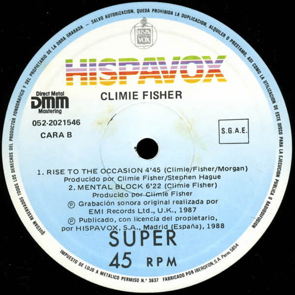 Climie Fisher - Rise To The Occasion | Hispavox (052-2021546) - 4