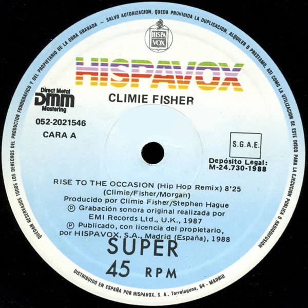 Climie Fisher - Rise To The Occasion | Hispavox (052-2021546) - 3