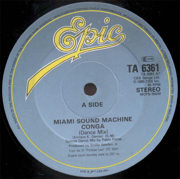 Miami Sound Machine - Conga! (Dance Mix) | Epic (TA 6361) - 2
