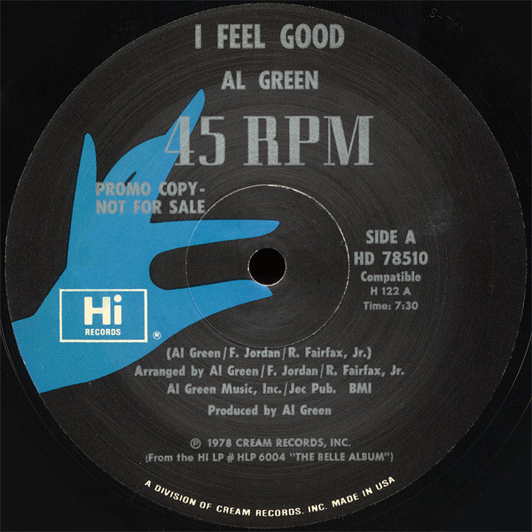 Al Green - I Feel Good / Dream | Hi Records (HD 78510) - main
