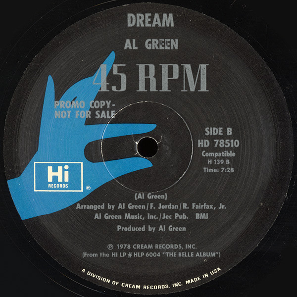 Al Green - I Feel Good / Dream | Hi Records (HD 78510) - 2