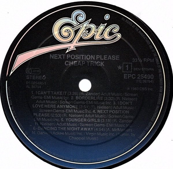 Cheap Trick - Next Position Please | Epic (EPC 25490) - 3 Cheap Trick - Next Position Please | Epic (EPC 25490) - 3