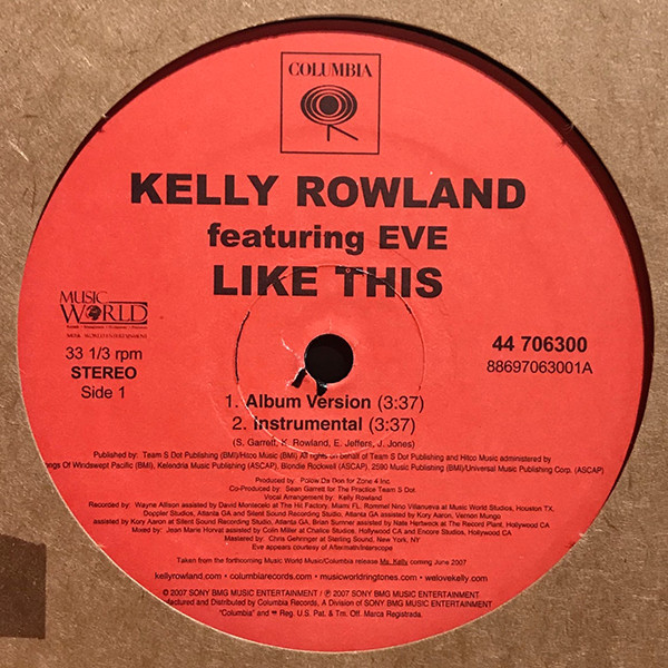 Kelly Rowland Featuring Eve - Like This | Columbia (44 706300) - 2