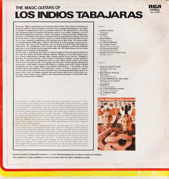Los Indios Tabajaras - The Magic Guitars Of Los Indios Tabajaras | RCA (NL 47301) - 2