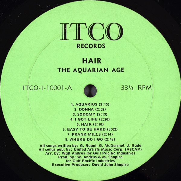 Aquarian Age - Hair | ITCO Records (I 10001) - 3 Aquarian Age - Hair | ITCO Records (I 10001) - 3