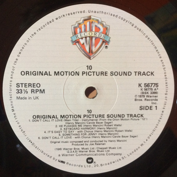 Henry Mancini - 10 Original Motion Picture Sound Track | Warner Bros. Records (K56775) - 3 Henry Mancini - 10 Original Motion Picture Sound Track | Warner Bros. Records (K56775) - 3