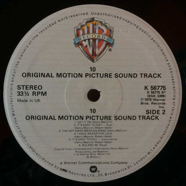 Henry Mancini - 10 Original Motion Picture Sound Track | Warner Bros. Records (K56775) - 4 Henry Mancini - 10 Original Motion Picture Sound Track | Warner Bros. Records (K56775) - 4