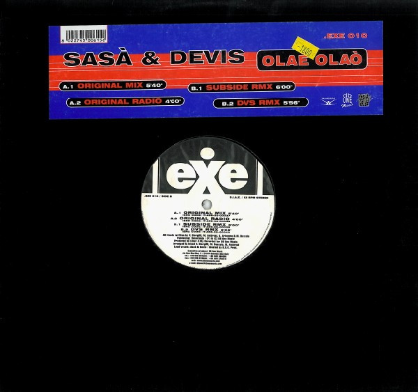 Sasà & Devis - Olaè Olaò | Exe Records (EXE 010) - main Sasà & Devis - Olaè Olaò | Exe Records (EXE 010) - main