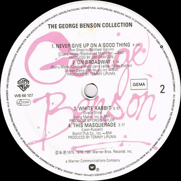 George Benson - The George Benson Collection | Warner Bros. Records (WB K 66 107) - 4 George Benson - The George Benson Collection | Warner Bros. Records (WB K 66 107) - 4