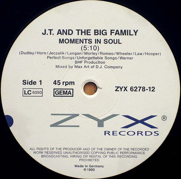 J.T. And The Big Family - Moments In Soul | ZYX Records (ZYX 6278-12) - 3