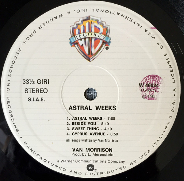 Van Morrison - Astral Weeks | Warner Bros. Records (W 46024) - 3