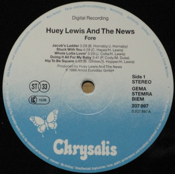 Huey Lewis & The News - Fore! | Chrysalis (207 897) - 3