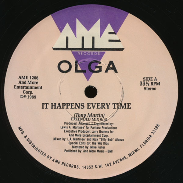 Olga - It Happens Every Time | AME Records (AME 1206) - 2