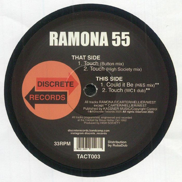 Ramona 55 - Touch | Discrete Records (TACT 003) - main