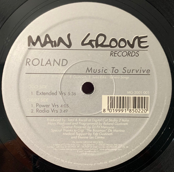 Roland - Music To Survive | Main Groove Records (MG 2001-001) - main Roland - Music To Survive | Main Groove Records (MG 2001-001) - main