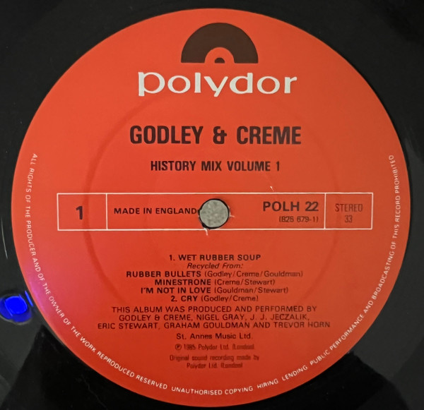 Godley & Creme - History Mix (Vol. 1) | Polydor (POLH 22) - 3