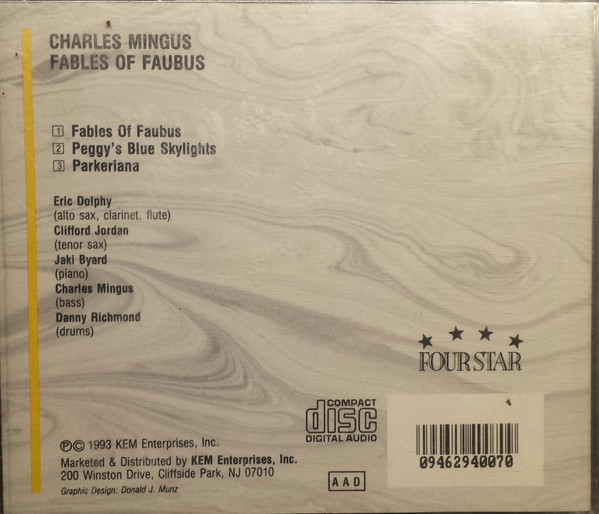 Charles Mingus - Fables Of Faubus | Four Star (FS-40070) - 2