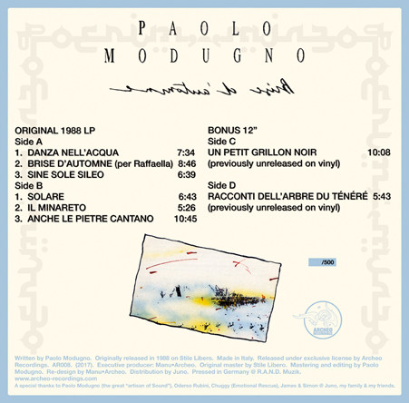 Paolo Modugno - Brise D'Automne | Archeo Recordings (AR008) - 2 Paolo Modugno - Brise D'Automne | Archeo Recordings (AR008) - 2