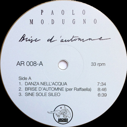 Paolo Modugno - Brise D'Automne | Archeo Recordings (AR008) - 3 Paolo Modugno - Brise D'Automne | Archeo Recordings (AR008) - 3