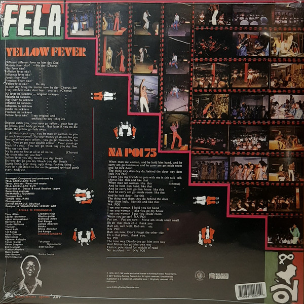 Fela Kuti & Africa 70 - Yellow Fever | Knitting Factory Records (KFR2024-1) - 2