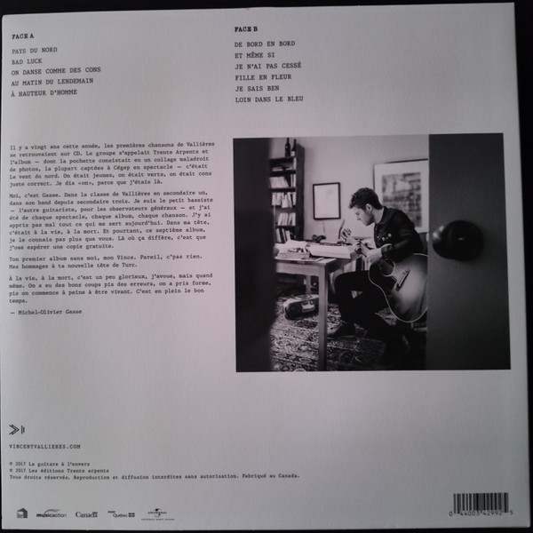 Vincent Vallières - Le Temps Des Vivants | La maison fauve (FAUVE018LP) - 2 Vincent Vallières - Le Temps Des Vivants | La maison fauve (FAUVE018LP) - 2