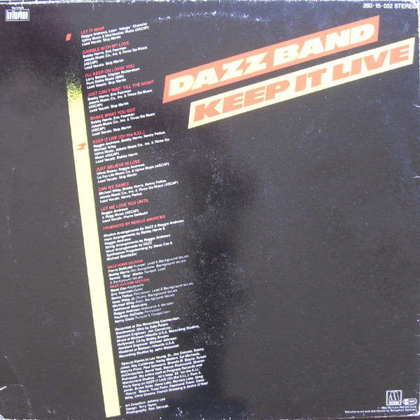 Dazz Band - Keep It Live | Motown (260·15·032)