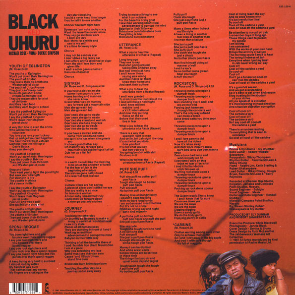 Black Uhuru - Red | Island Records (535 158-8) - 2 Black Uhuru - Red | Island Records (535 158-8) - 2