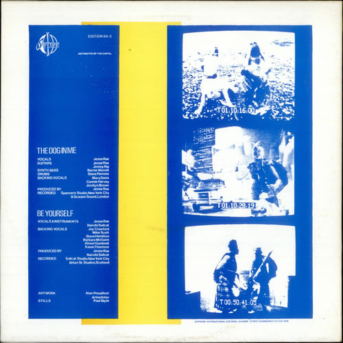 Jesse Rae - (It's Just) The Dog In Me / Be Yourself | Supreme International Editions (EDITION 84-5) - 2