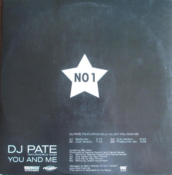Pate No.1 Featuring Billy Allen - You And Me | Vibemusic Entertainment (none) - 2