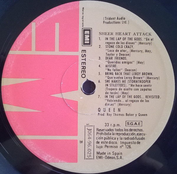 Queen - Sheer Heart Attack | EMI (1 J 064-96025) - 4