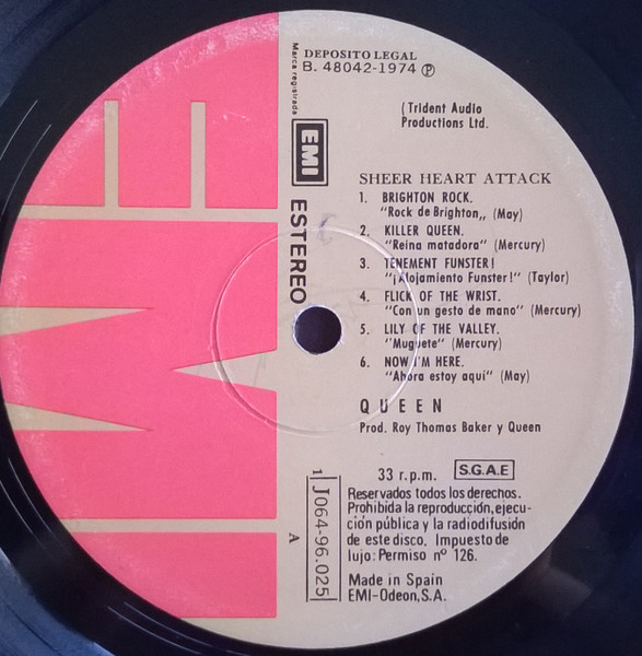 Queen - Sheer Heart Attack | EMI (1 J 064-96025) - 3