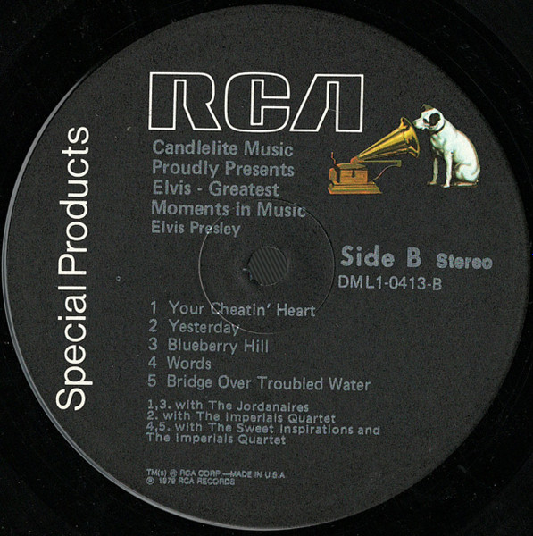 Elvis Presley - Greatest Moments In Music | RCA (DML1/0413) - 4