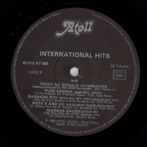Various - International Hits | Atoll Music (83.013 AT 800) - 4