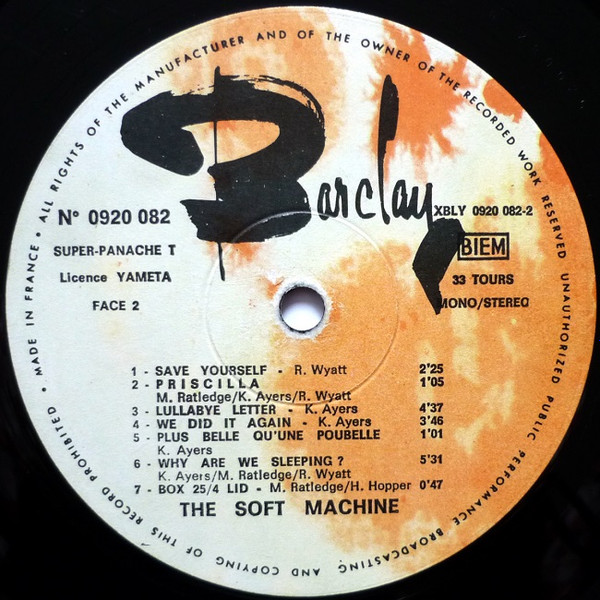 Soft Machine - The Soft Machine | Barclay (920 082) - 4