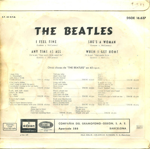 The Beatles - I Feel Fine | Odeon (DSOE 16.637) - 2 The Beatles - I Feel Fine | Odeon (DSOE 16.637) - 2