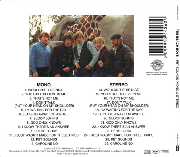 The Beach Boys - Pet Sounds [CD] | Capitol Records (04426) - 2
