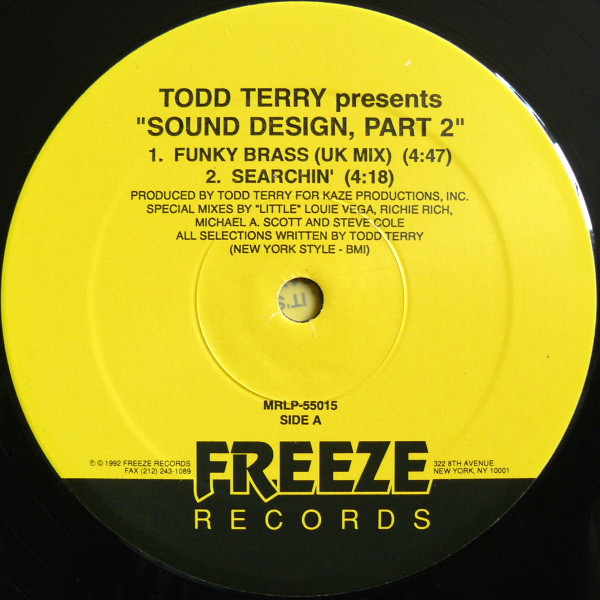 Todd Terry Presents Sound Design - Sound Design Part II | Freeze Records (MRLP-55015) - 2 Todd Terry Presents Sound Design - Sound Design Part II | Freeze Records (MRLP-55015) - 2