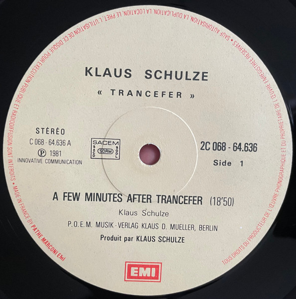 Klaus Schulze - Trancefer | EMI (2C 068-64636) - 3 Klaus Schulze - Trancefer | EMI (2C 068-64636) - 3