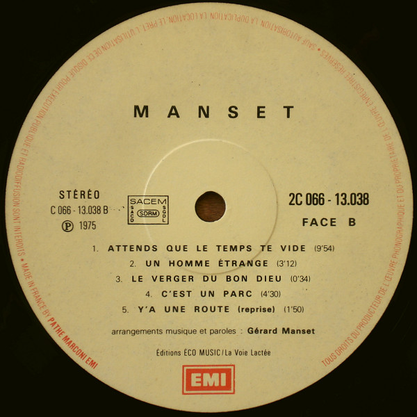Gérard Manset - Manset | EMI (2C 066-13038) - 4 Gérard Manset - Manset | EMI (2C 066-13038) - 4