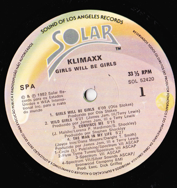 Klymaxx - Girls Will Be Girls | Solar (SOL 52 420) - 3